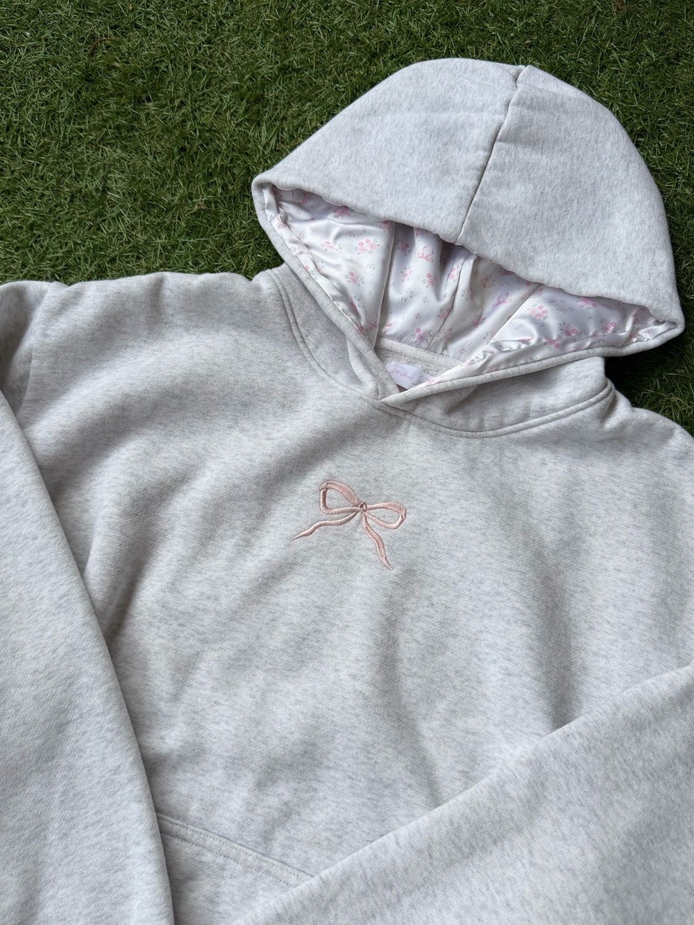 Hoodie with Bow Accent